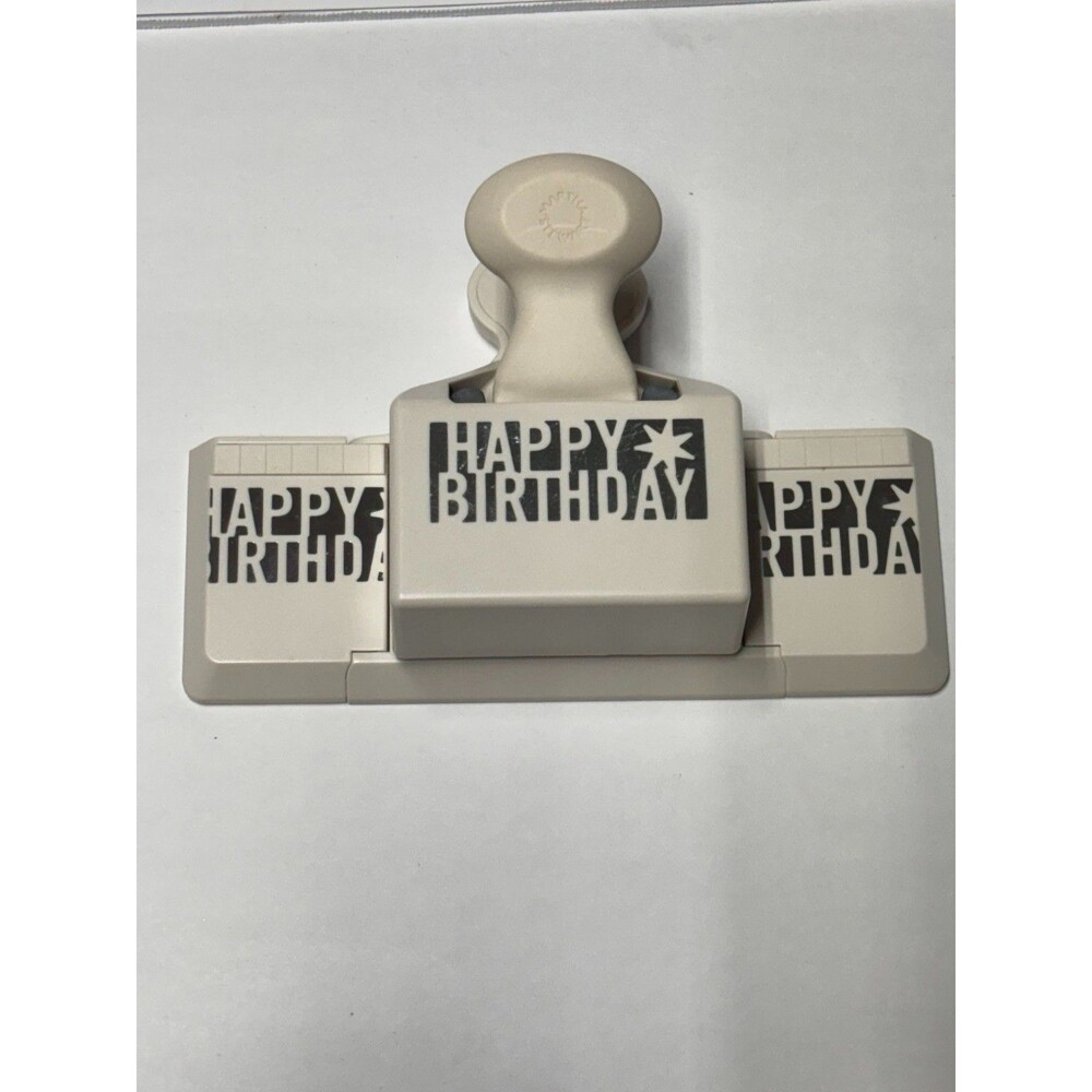 Martha Stewart Crafts Happy Birthday Deep Edge Paper Punch Border Scrapbooking